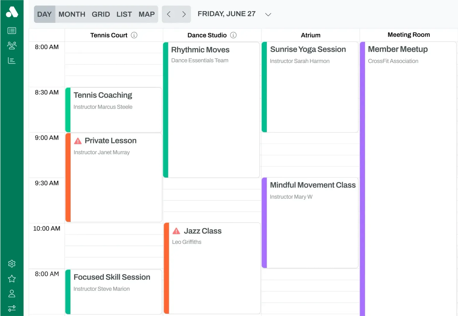 screenshot of AllBooked by Skedda
